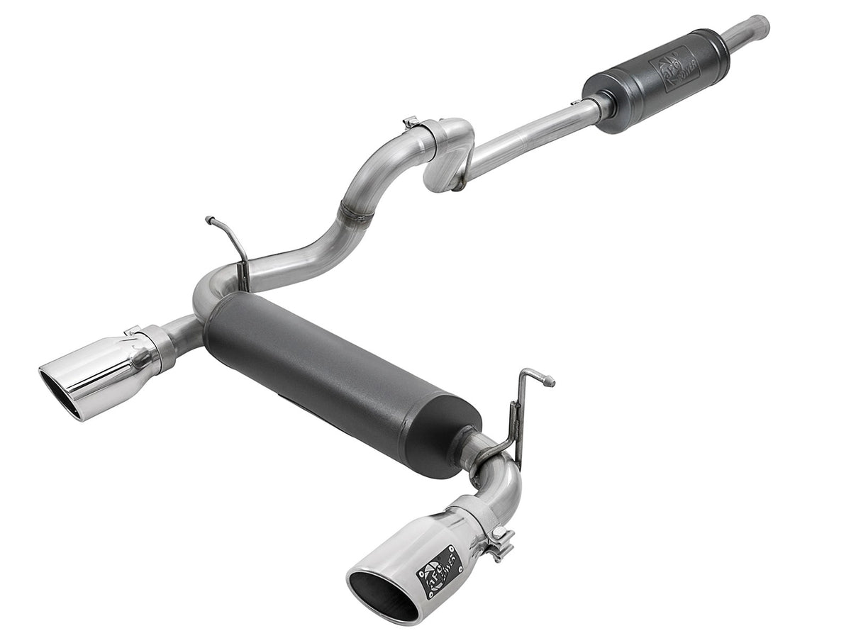 aFe Power Rebel Series 2-1/2 IN 304 Stainless Steel Cat-Back Exhaust System — Jeep Wrangler (JL) 18-26 V6-3.6L — 49-38066-P
