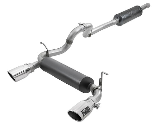 aFe Power Rebel Series 2-1/2 IN 304 Stainless Steel Cat-Back Exhaust System — Jeep Wrangler (JL) 18-26 V6-3.6L — 49-38066-P