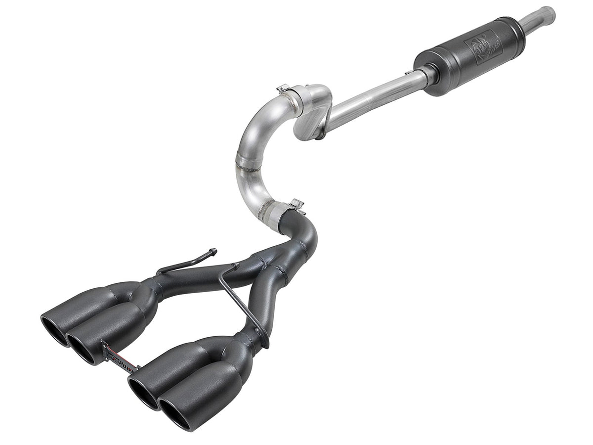 aFe Power Rebel Series 2-1/2 IN 304 Stainless Steel Cat-Back Exhaust System — Jeep Wrangler (JL) 18-26 V6-3.6L — 49-38071-B