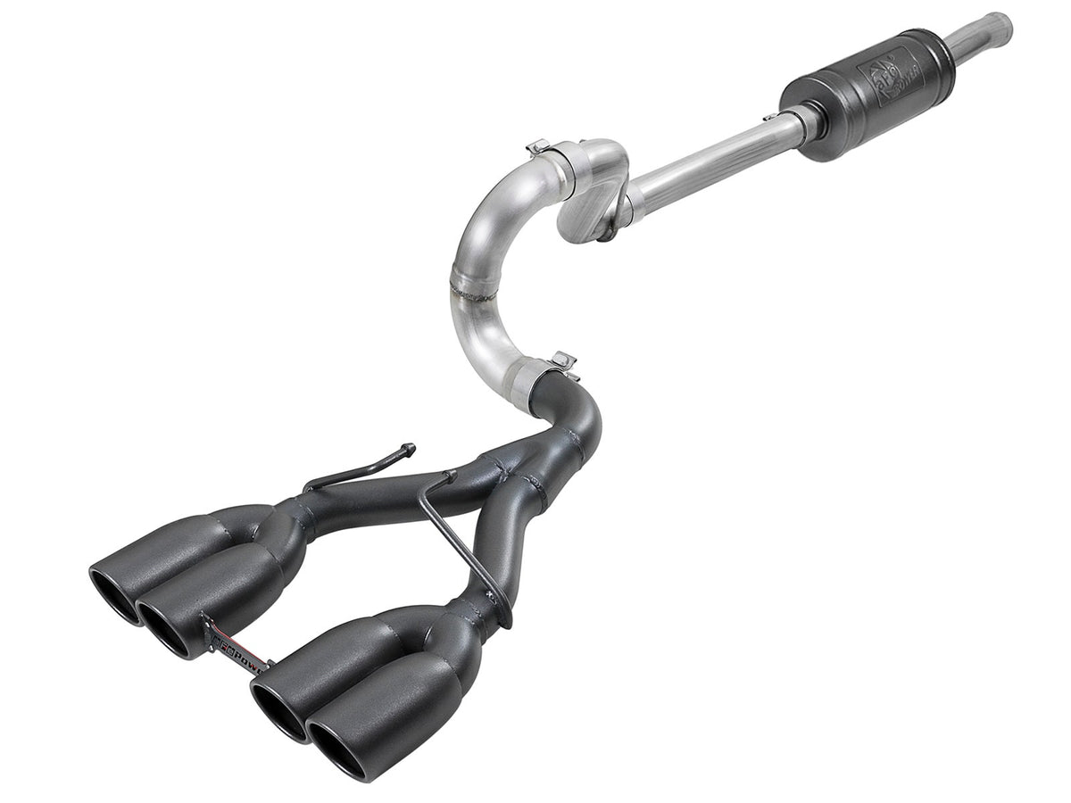 aFe Power Rebel Series 2-1/2 IN 304 Stainless Steel Cat-Back Exhaust System — Jeep Wrangler (JL) 18-26 V6-3.6L — 49-38073-B