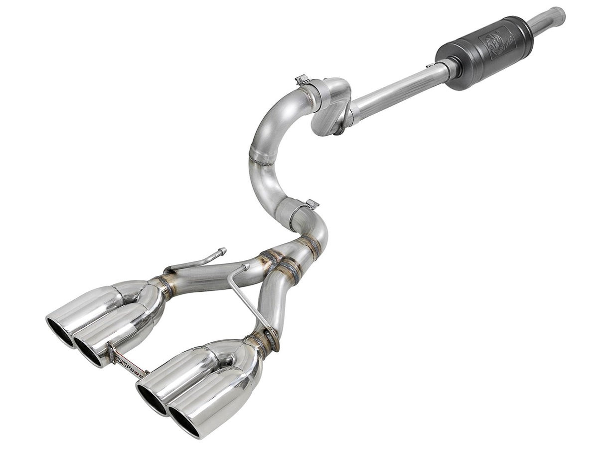 aFe Power Rebel Series 2-1/2 IN 304 Stainless Steel Cat-Back Exhaust System — Jeep Wrangler (JL) 18-26 V6-3.6L — 49-38073-P
