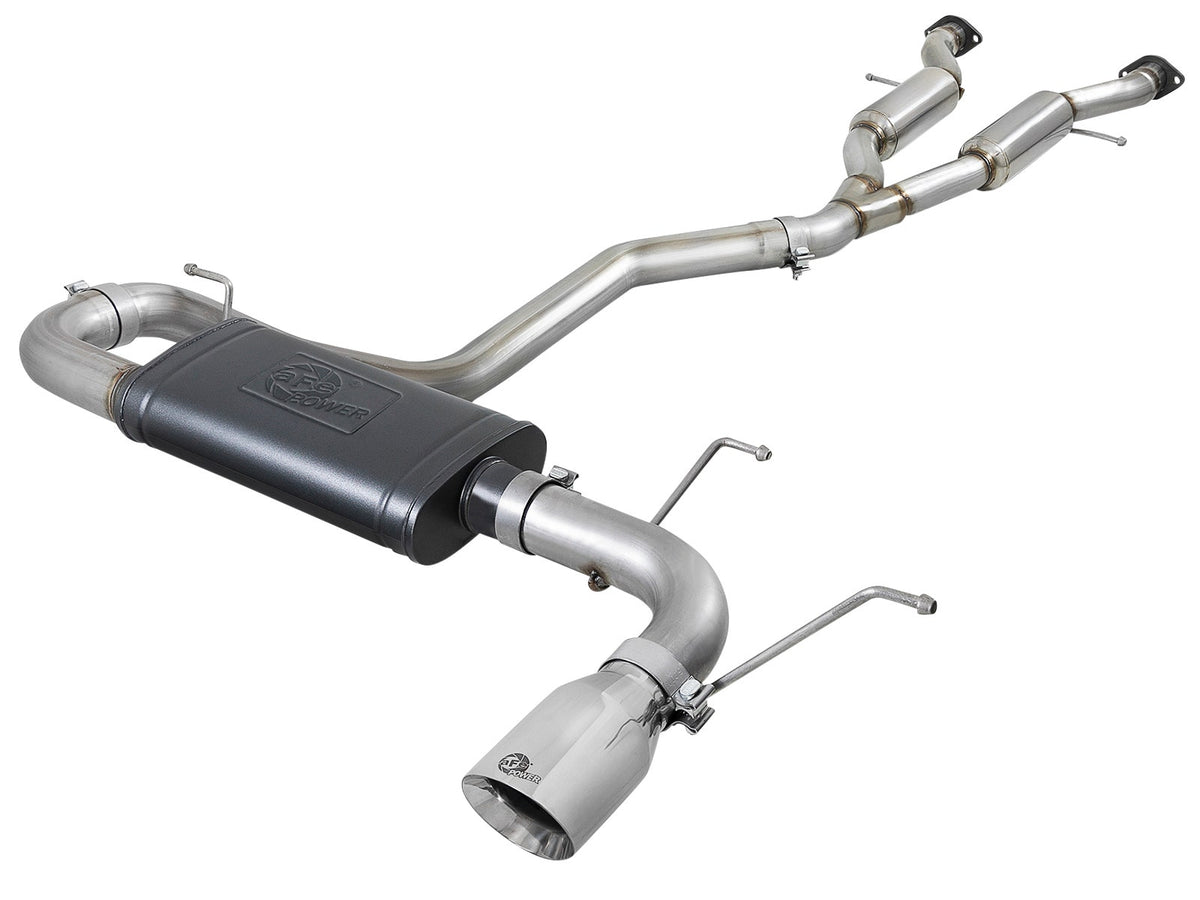 aFe Power MACH Force-Xp 2-1/2 IN to 3 IN 304 Stainless Steel Cat-Back Exhaust System — Jeep Grand Cherokee (WK2) 14-21 V6-3.6L — 49-38078-P