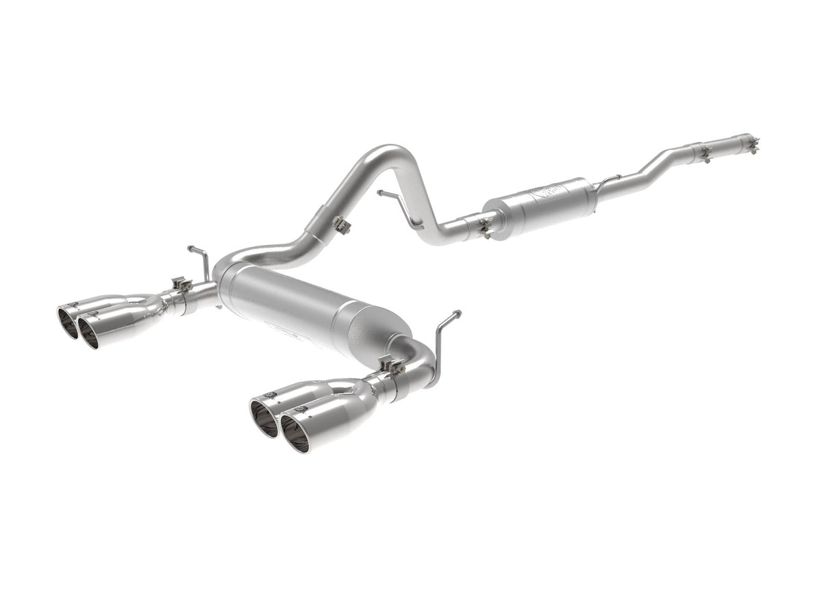 aFe Power Vulcan Series 2-1/2 IN 304 Stainless Steel Cat-Back Exhaust System — Jeep Wrangler (JK) 07-18 V6-3.6L/3.8L — 49-38087-P