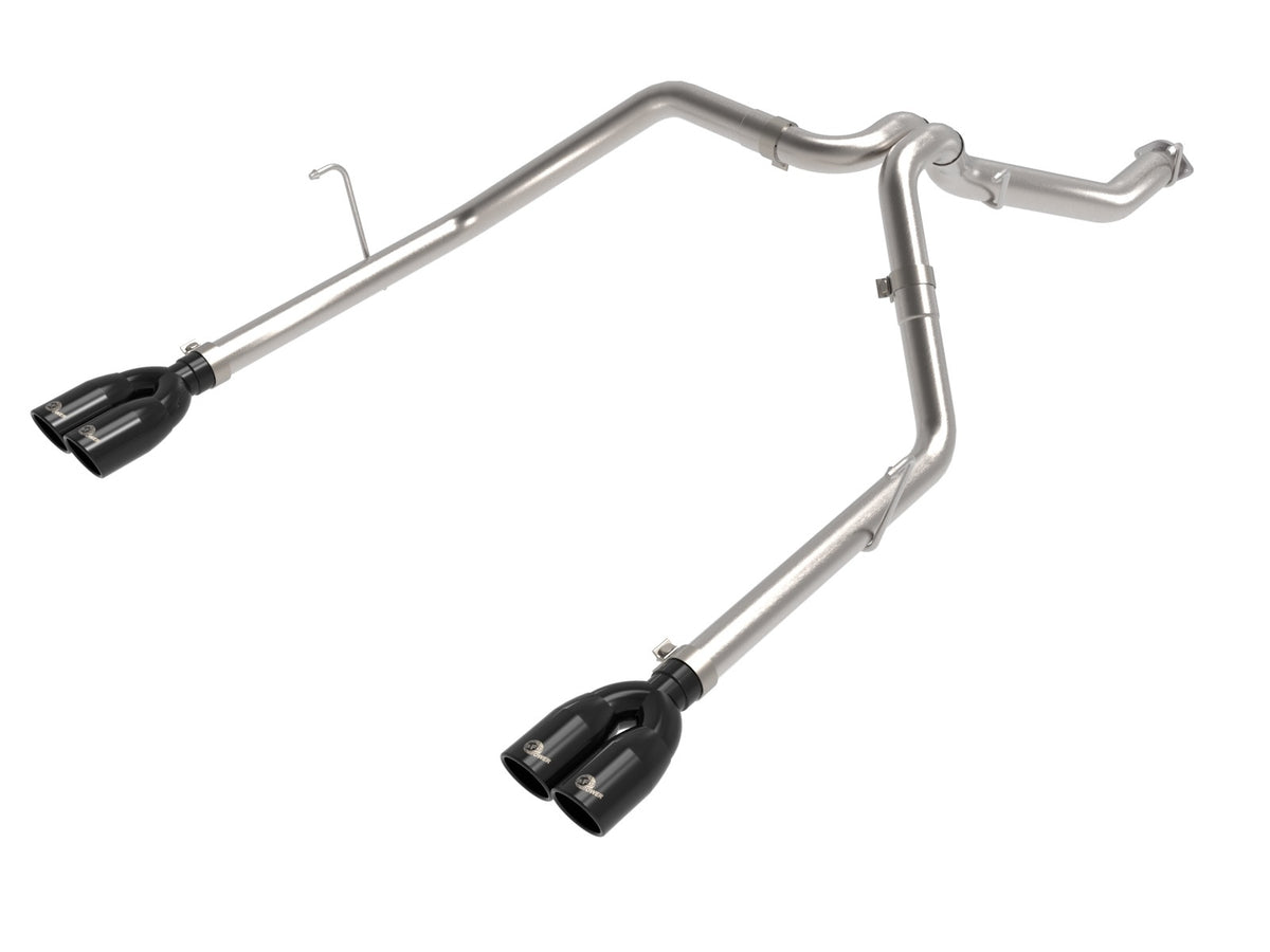 aFe Power Vulcan Series 3 IN to 2-1/2 IN 304 Stainless Steel DPF-Back Exhaust w/ Black Tip — Jeep Gladiator (JT) 21-23 V6-3.0L (td) — 49-38095-B