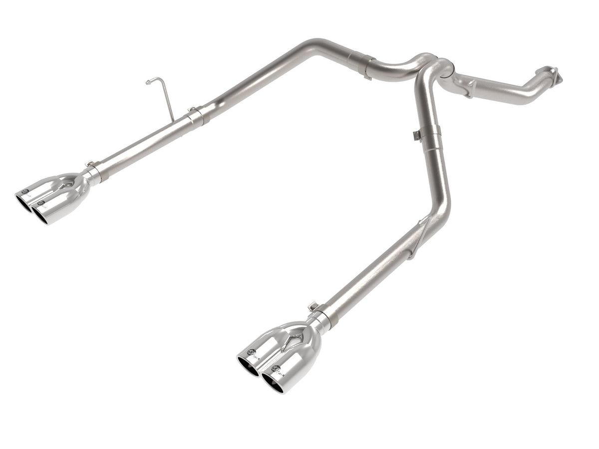 aFe Power Vulcan Series 3 IN to 2-1/2 IN 304 Stainless Steel DPF-Back Exhaust w/ Polished Tip — Jeep Gladiator (JT) 21-23 V6-3.0L (td) — 49-38095-P