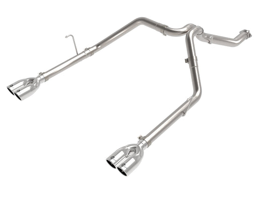 aFe Power Vulcan Series 3 IN to 2-1/2 IN 304 Stainless Steel DPF-Back Exhaust w/ Polished Tip — Jeep Gladiator (JT) 21-23 V6-3.0L (td) — 49-38095-P