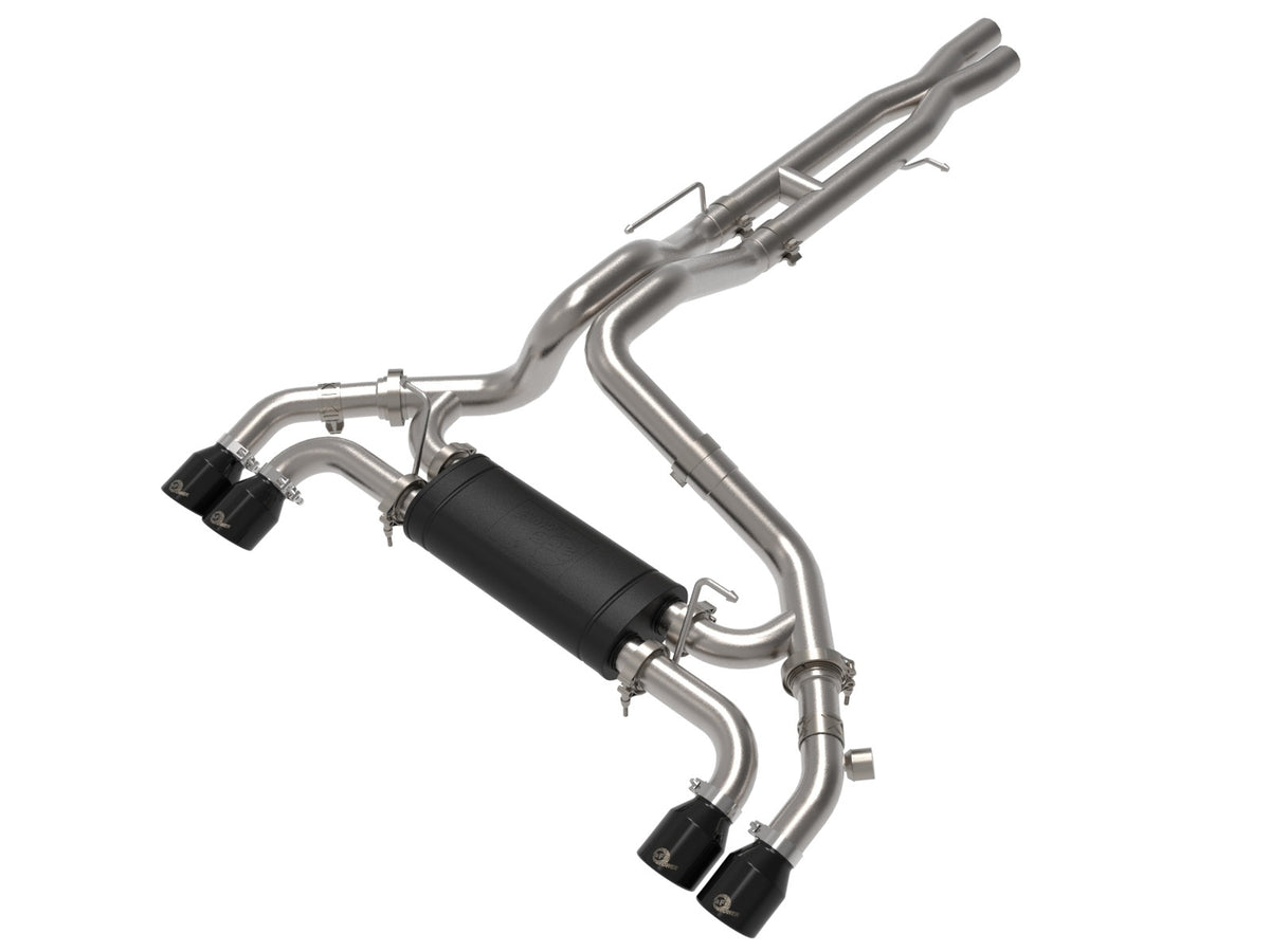 aFe Power Vulcan Series 3 IN to 2-1/2 IN 304 Stainless Steel Cat-Back Exhaust System w/ Black Tip — Jeep Wrangler 392 21-26 V8-6.4L — 49-38098-B
