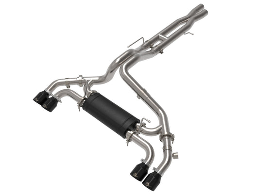 aFe Power Vulcan Series 3 IN to 2-1/2 IN 304 Stainless Steel Cat-Back Exhaust System w/ Black Tip — Jeep Wrangler 392 21-26 V8-6.4L — 49-38098-B