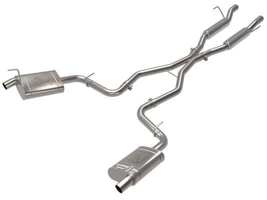 aFe Power Vulcan Series 2-1/4 IN to 2-1/2 IN 304 Stainless Steel Cat-Back Exhaust System — Jeep Grand Cherokee L (WL) 21-26 V6-3.6L/V8-5.7L — 49-38100