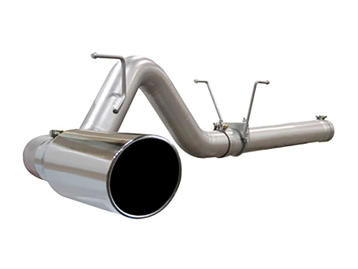 aFe Power Large Bore-HD 4 IN 409 Stainless Steel DPF-Back Exhaust System — Dodge Diesel Trucks 07.5-12 L6-6.7L (td) — 49-42006