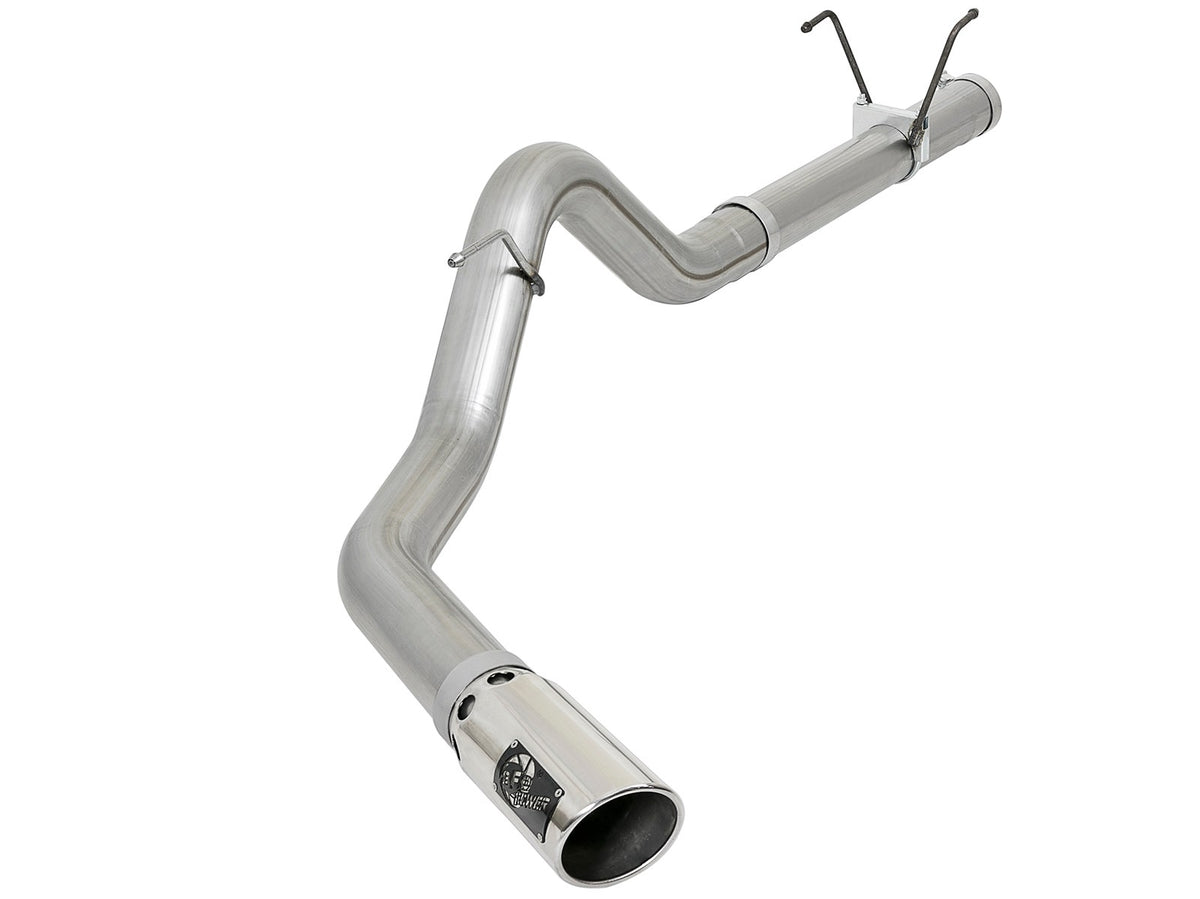 aFe Power Large Bore-HD 4 IN 409 Stainless Steel DPF-Back Exhaust System — Dodge Diesel Trucks 07.5-12 L6-6.7L (td) — 49-42006-P
