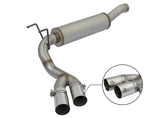 aFe Power Rebel Series 3-1/2 IN 409 Stainless Steel Cat-Back Exhaust System — RAM 2500/3500 14-18 V8-6.4L HEMI — 49-42057-P