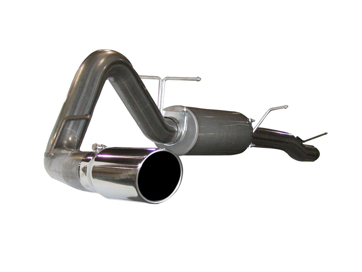 aFe Power Large Bore-HD 4 IN 409 Stainless Steel Cat-Back Exhaust System — Ford Diesel Trucks 03-07 V8-6.0L (td) — 49-43003