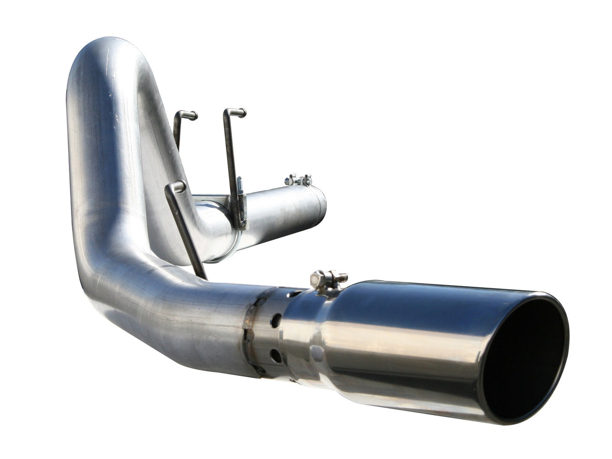 aFe Power Large Bore-HD 4 IN 409 Stainless Steel DPF-Back Exhaust System — Ford Diesel Trucks 08-10 V8-6.4L (td) — 49-43006