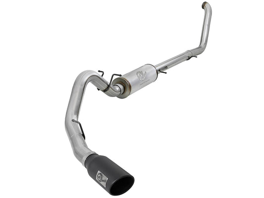 aFe Power Large Bore-HD 4 IN 409 Stainless Steel Turbo-Back Exhaust System — Ford Excursion 00-03 V8-7.3L (td) — 49-43008-B