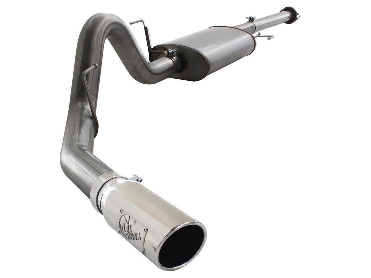 aFe Power MACH Force-Xp 3 IN to 3-1/2 IN 409 Stainless Steel Cat-Back Exhaust System — Ford F-150 11-14 V6-3.5L (tt) — 49-43038-P