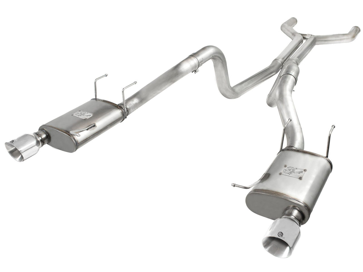 aFe Power MACH Force-Xp 3 IN 409 Stainless Steel Cat-Back Exhaust System — Ford Mustang GT 11-14 V8-5.0L — 49-43049-P