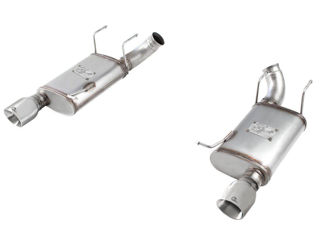 aFe Power MACH Force-Xp 3 IN 409 Stainless Steel Axle-Back Exhaust System — Ford Mustang GT 11-14 V8-5.0L — 49-43052-P