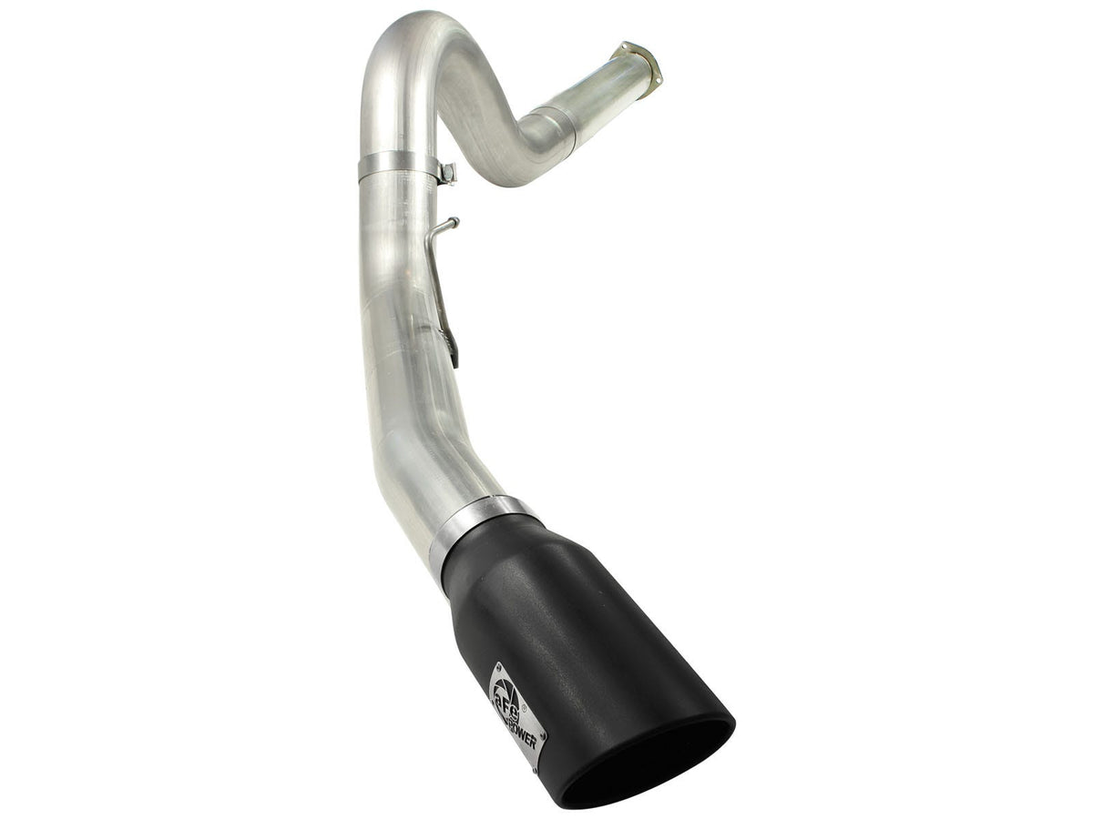aFe Power Large Bore-HD 5 IN 409 Stainless Steel DPF-Back Exhaust System — Ford Diesel Trucks 11-14 V8-6.7L (td) — 49-43055-B