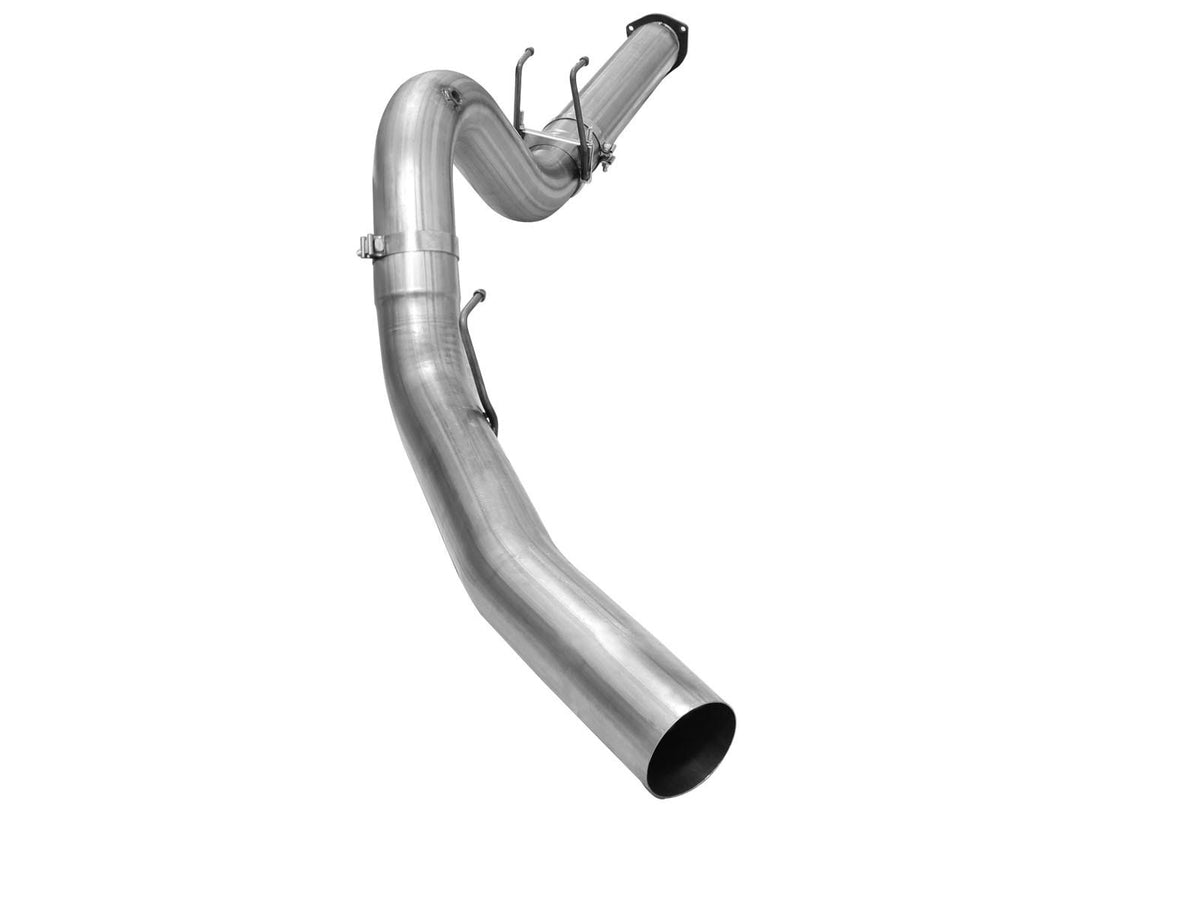 aFe Power Large Bore-HD 5 IN 409 Stainless Steel DPF-Back Exhaust System — Ford Diesel Trucks 15-16 V8-6.7L (td) — 49-43064