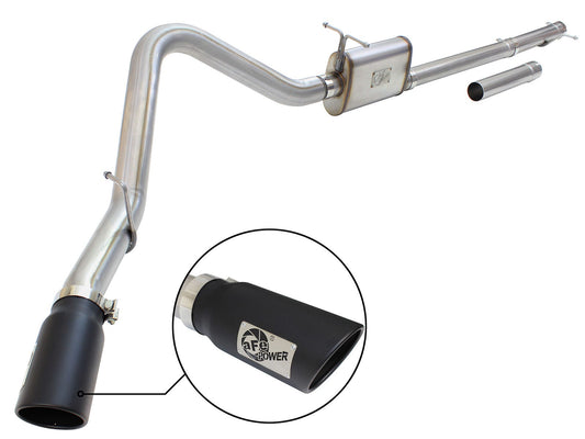 aFe Power MACH Force-Xp 3 IN to 3-1/2 IN 409 Stainless Steel Cat-Back Exhaust System — Ford Super Duty 99-04 V8-5.4L /V10-6.8L — 49-43076-B