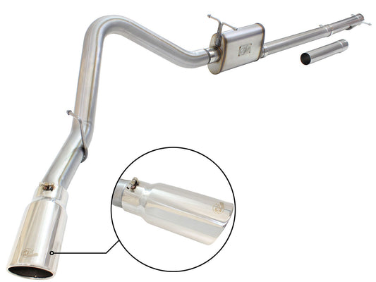 aFe Power MACH Force-Xp 3 IN to 3-1/2 IN 409 Stainless Steel Cat-Back Exhaust System — Ford Super Duty 99-04 V8-5.4L /V10-6.8L — 49-43076-P