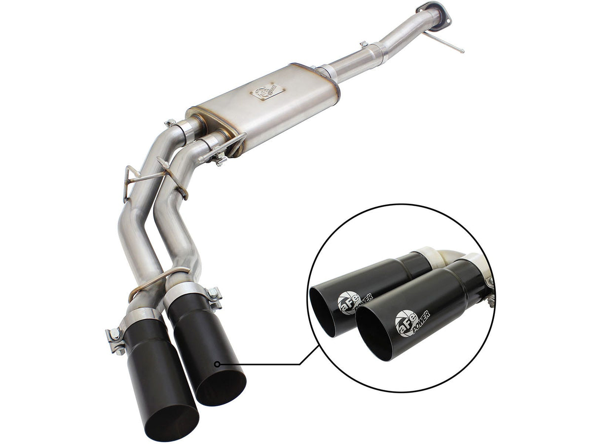 aFe Power Rebel Series 3 IN to 2-1/2 IN 409 Stainless Steel Cat-Back Exhaust System — Ford F-150 09-14 V8-4.6L/5.4L/5.0L — 49-43080-B