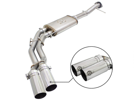 aFe Power Rebel Series 3 IN to 2-1/2 IN 409 Stainless Steel Cat-Back Exhaust System — Ford F-150 09-14 V8-4.6L/5.4L/5.0L — 49-43080-P