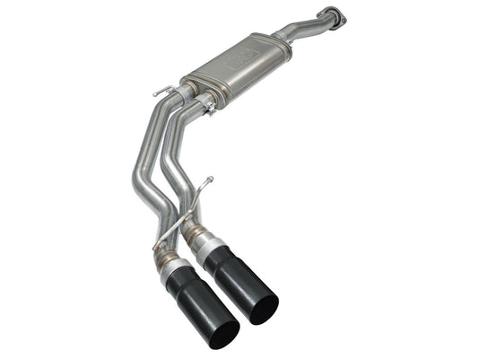 aFe Power Rebel Series 3 IN to 2-1/2 IN 409 Stainless Steel Cat-Back Exhaust System — Ford F-150 15-20 V6-2.7L (tt)/V6-3.5L (tt)/V8-5.0L — 49-43081-B