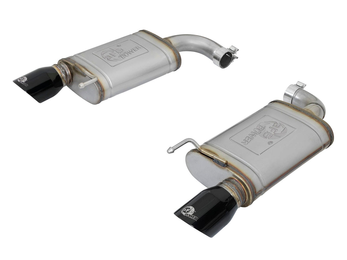 aFe Power MACH Force-Xp 2-1/2 IN 409 Stainless Steel Axle-Back Exhaust System — Ford Mustang 15-23 L4-2.3L (t)/V6-3.7L — 49-43085-B