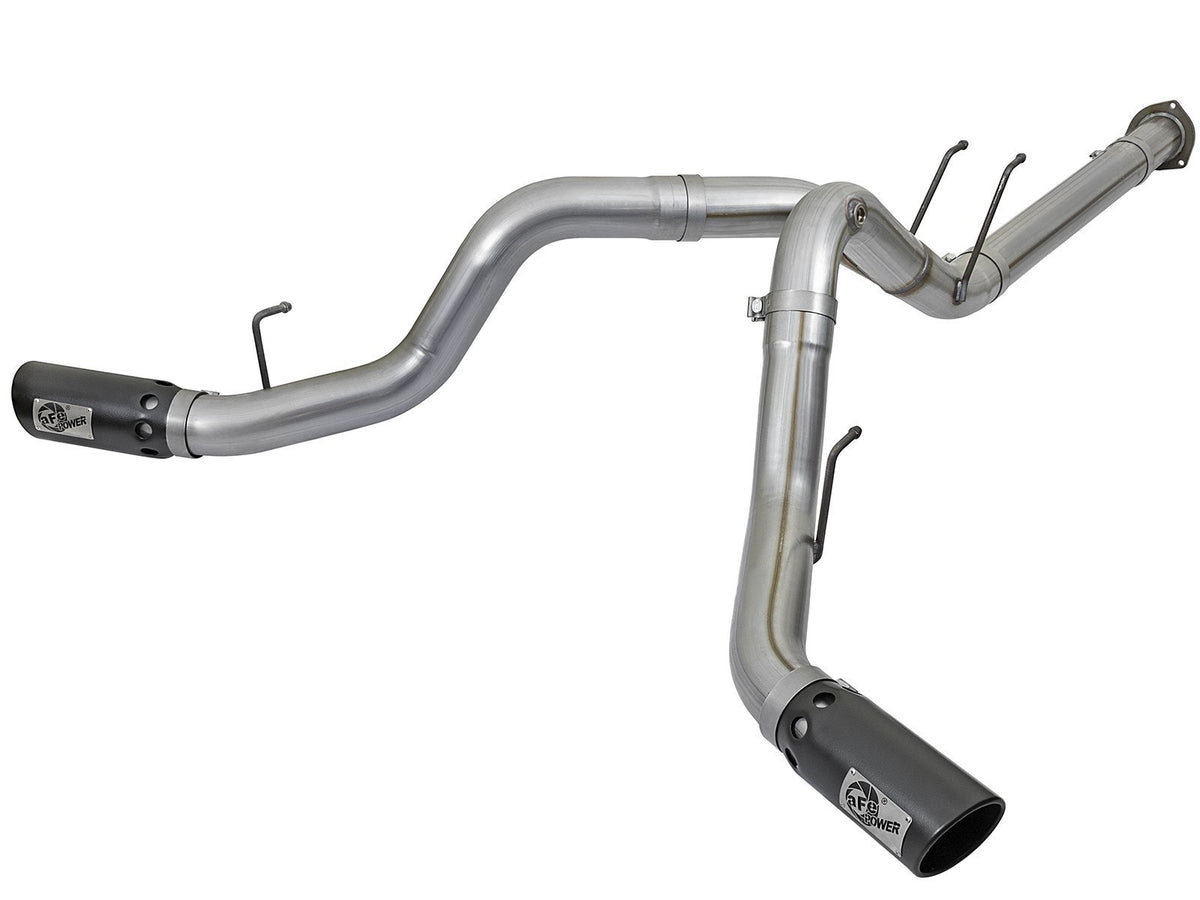aFe Power Large Bore-HD 4 IN 409 Stainless Steel DPF-Back Exhaust System — Ford Diesel Trucks 17-26 V8-6.7L (td) — 49-43092-B