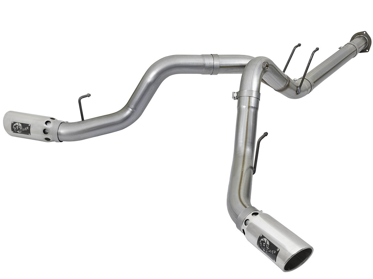 aFe Power Large Bore-HD 4 IN 409 Stainless Steel DPF-Back Exhaust System — Ford Diesel Trucks 17-26 V8-6.7L (td) — 49-43092-P