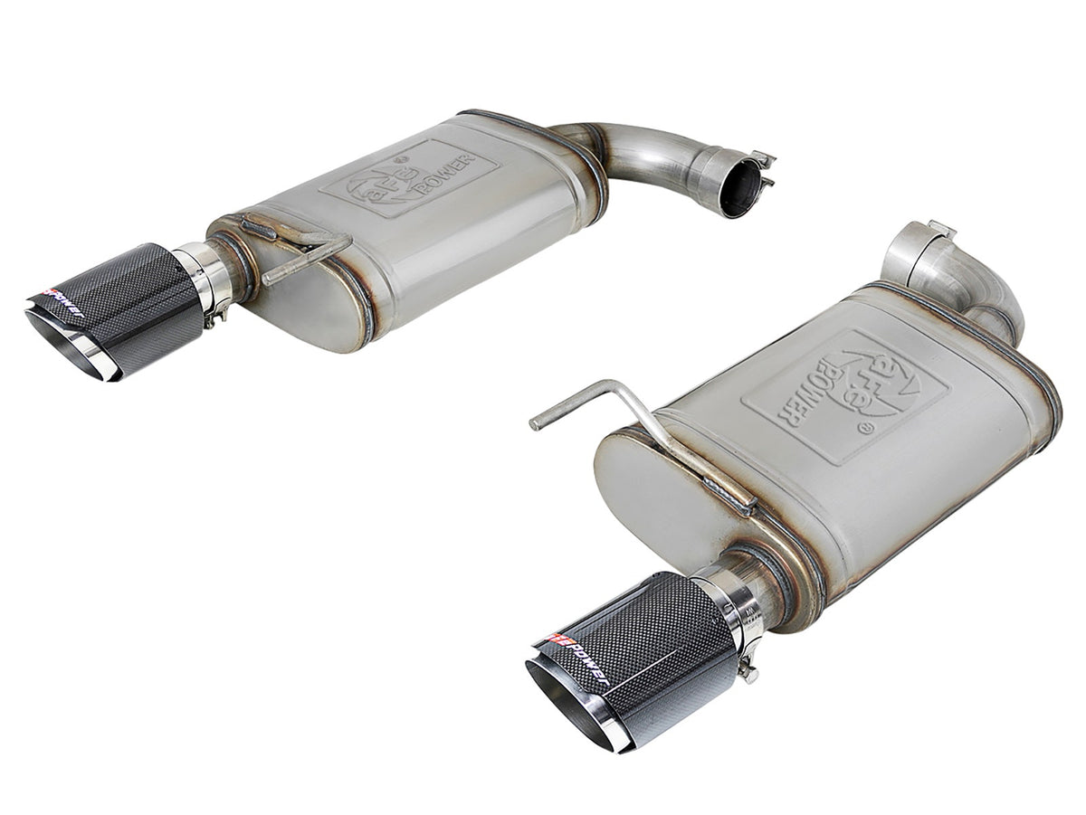 aFe Power MACH Force-Xp 2-1/2 IN 409 Stainless Steel Axle-Back Exhaust System — Ford Mustang GT 15-17 V8-5.0L — 49-43105-C