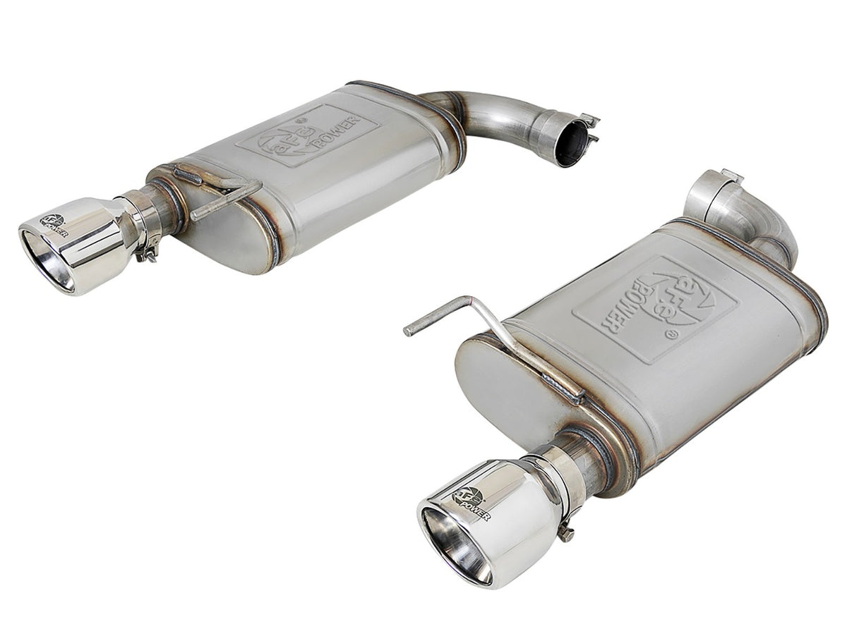 aFe Power MACH Force-Xp 2-1/2 IN 409 Stainless Steel Axle-Back Exhaust System — Ford Mustang GT 15-17 V8-5.0L — 49-43105-P