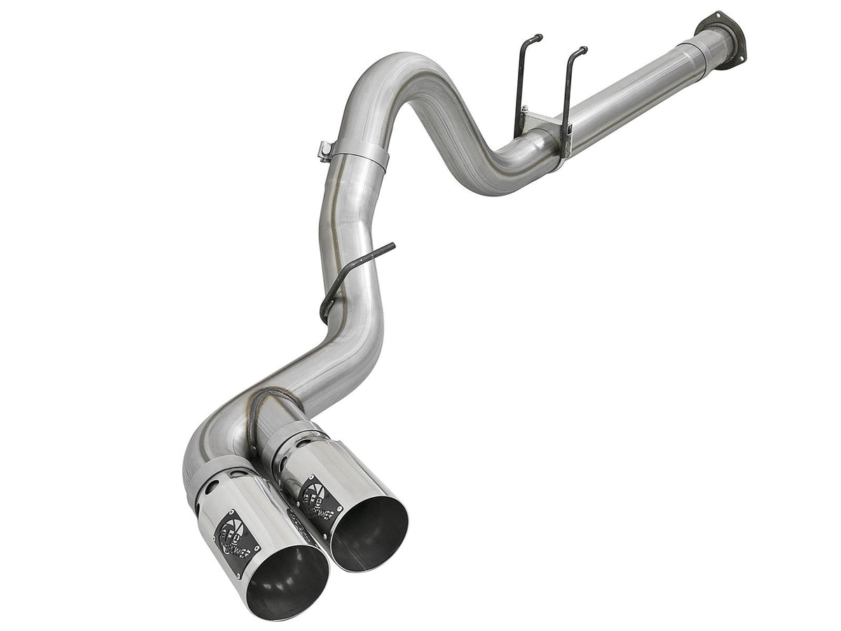aFe Power Rebel XD Series 4 IN 409 Stainless Steel DPF-Back Exhaust System — Ford Diesel Trucks 11-14 V8-6.7L (td) — 49-43120-P