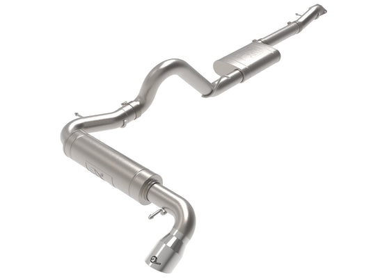 aFe Power Apollo GT Series 3 IN 409 Stainless Steel Cat-Back Exhaust System w/ Polished Tip — Ford Bronco 21-26 L4-2.3L (t)/V6-2.7L (tt) — 49-43136-P