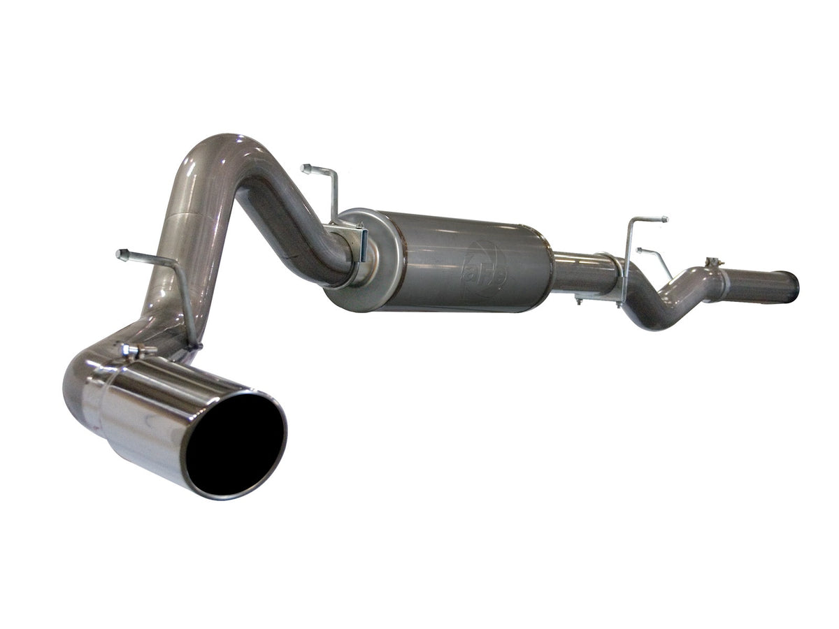 aFe Power Large Bore-HD 4 IN 409 Stainless Steel Cat-Back Exhaust System — GM Diesel Trucks 06-07 V8-6.6L (td) LLY/LBZ — 49-44002