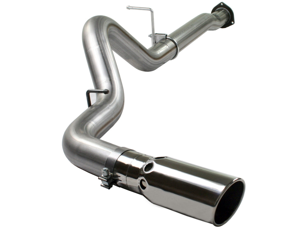 aFe Power Large Bore-HD 4 IN 409 Stainless Steel DPF-Back Exhaust System — GM Diesel Trucks 07.5-10 V8-6.6L (td) LMM — 49-44004