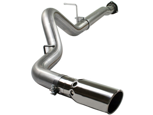 aFe Power Large Bore-HD 4 IN 409 Stainless Steel DPF-Back Exhaust System — GM Diesel Trucks 07.5-10 V8-6.6L (td) LMM — 49-44004
