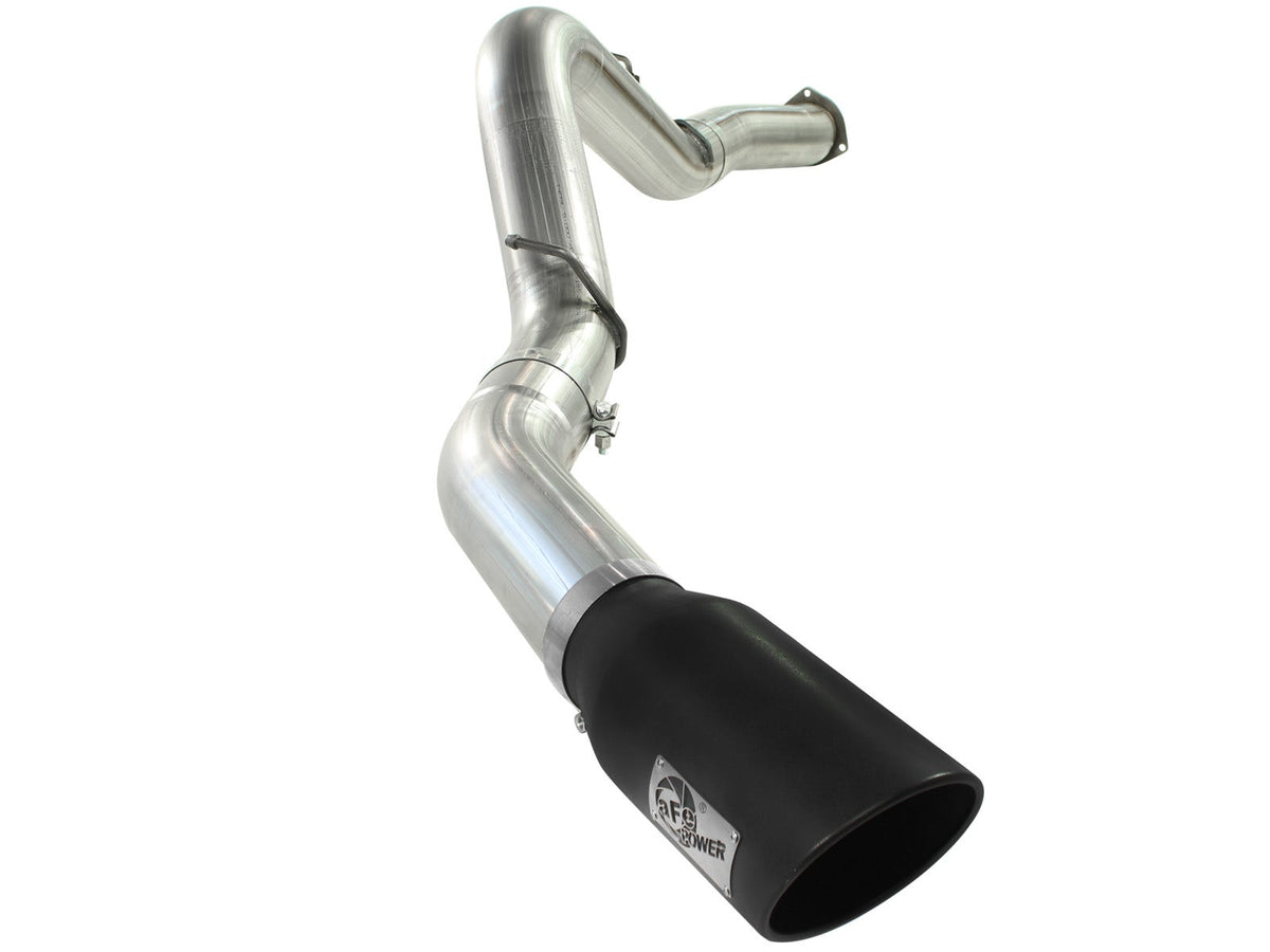 aFe Power Large Bore-HD 5 IN 409 Stainless Steel DPF-Back Exhaust System — GM Diesel Trucks 07.5-10 V8-6.6L (td) LMM — 49-44040-B
