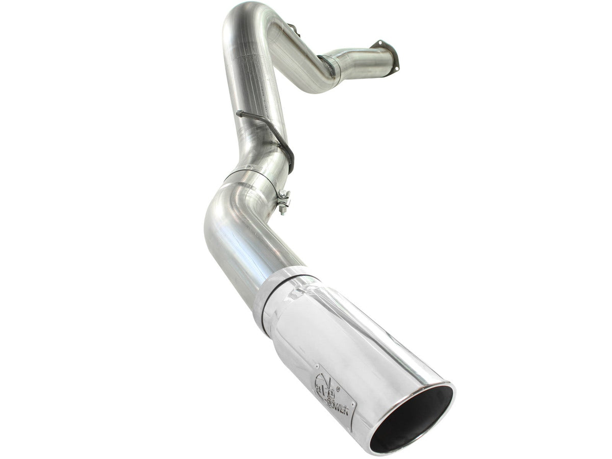 aFe Power Large Bore-HD 5 IN 409 Stainless Steel DPF-Back Exhaust System — GM Diesel Trucks 07.5-10 V8-6.6L (td) LMM — 49-44040-P