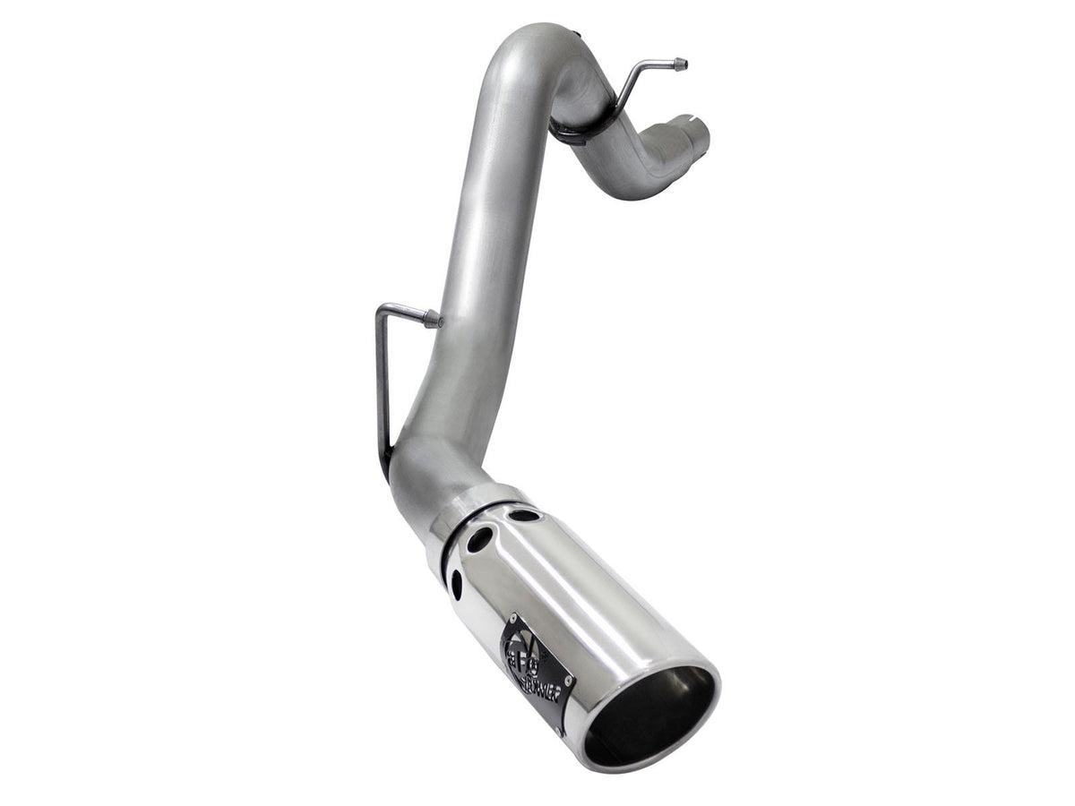 aFe Power Large Bore-HD 3-1/2 IN 409 Stainless Steel DPF-Back Exhaust System w/ Polished Tip — GM Colorado/Canyon 16-22 L4-2.8L (td) LWN — 49-44064-P