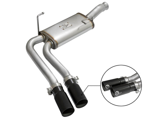 aFe Power Rebel Series 3 IN to 2-1/2 IN 409 Stainless Steel Cat-Back Exhaust System — GM Silverado/Sierra 1500 09-18 / Silverado LD/Sierra Limited 2019 V6-4.3/V8-4.8/5.3L — 49-44070-B