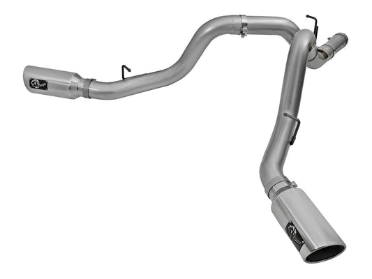 aFe Power Large Bore-HD 4 IN 409 Stainless Steel DPF-Back Exhaust System — GM Diesel Trucks 2016 V8-6.6L (td) LML — 49-44080-P