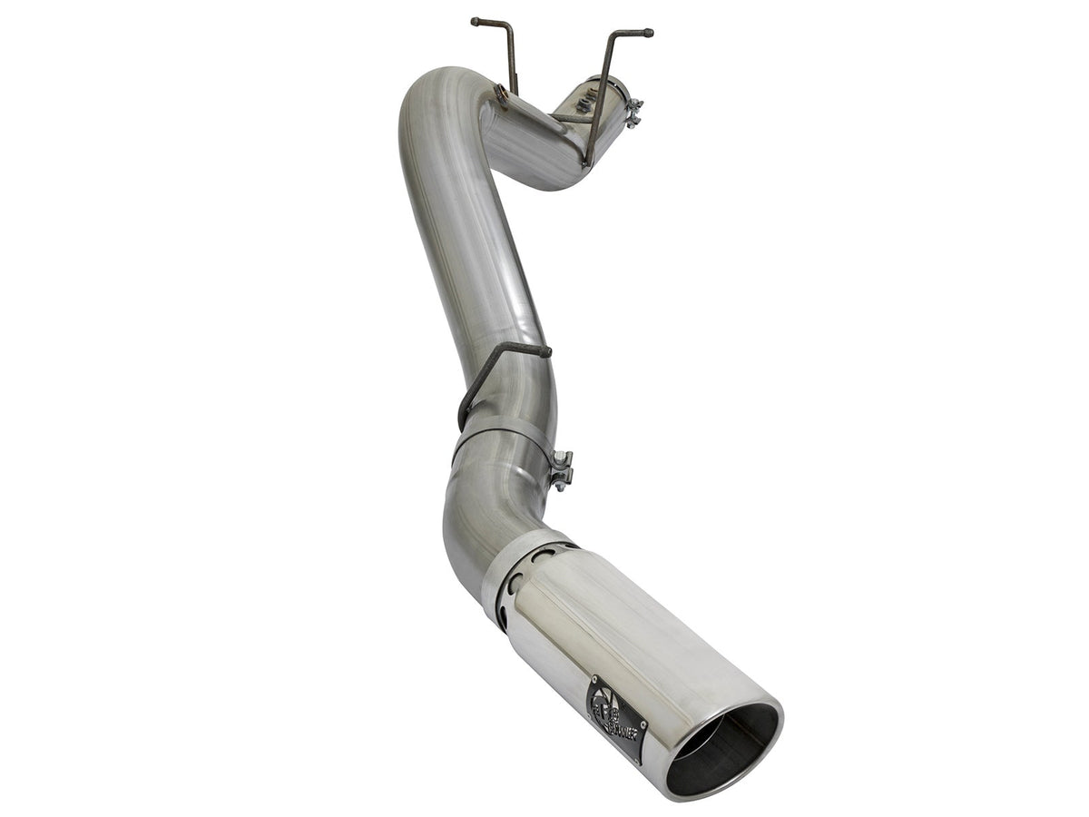 aFe Power Large Bore-HD 5 IN 409 Stainless Steel DPF-Back Exhaust System — GM Diesel Trucks 17-19 V8-6.6L (td) L5P — 49-44085-P