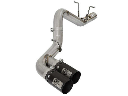 aFe Power Rebel XD Series 4 IN 409 Stainless Steel DPF-Back Exhaust System — GM Diesel Trucks 17-19 V8-6.6L (td) L5P — 49-44089-B