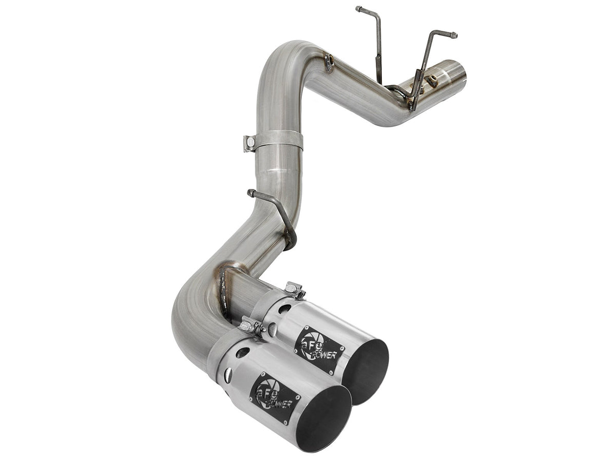 aFe Power Rebel XD Series 4 IN 409 Stainless Steel DPF-Back Exhaust System — GM Diesel Trucks 17-19 V8-6.6L (td) L5P — 49-44089-P