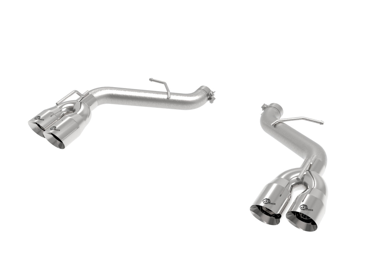 aFe Power MACH Force-Xp 3 IN 409 Stainless Steel Axle-Back Exhaust System w/o Muffler — Chevrolet Camaro SS 16-24 V8-6.2L — 49-44119NM-P