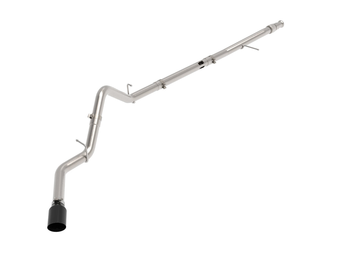 aFe Power Large Bore-HD 3 IN 409 Stainless Steel DPF-Back Exhaust System — GM Trucks 20-22 L6-3.0L (td) LM2 — 49-44128-B
