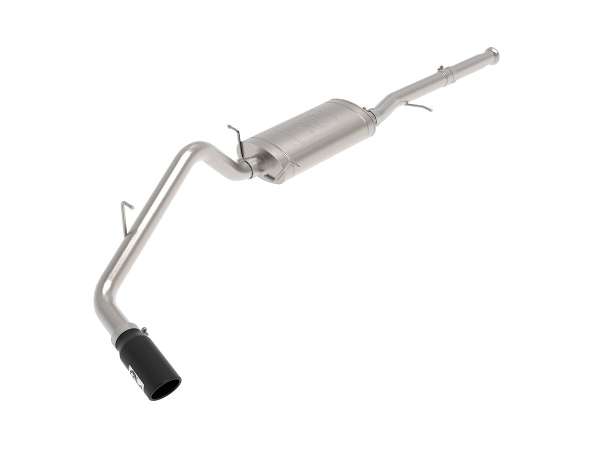 aFe Power Apollo GT Series 3 IN 409 Stainless Steel Cat-Back Exhaust System w/ Black Tip — GM Trucks 09-18 V6-4.3L/V8-4.8/5.3L — 49-44136-B